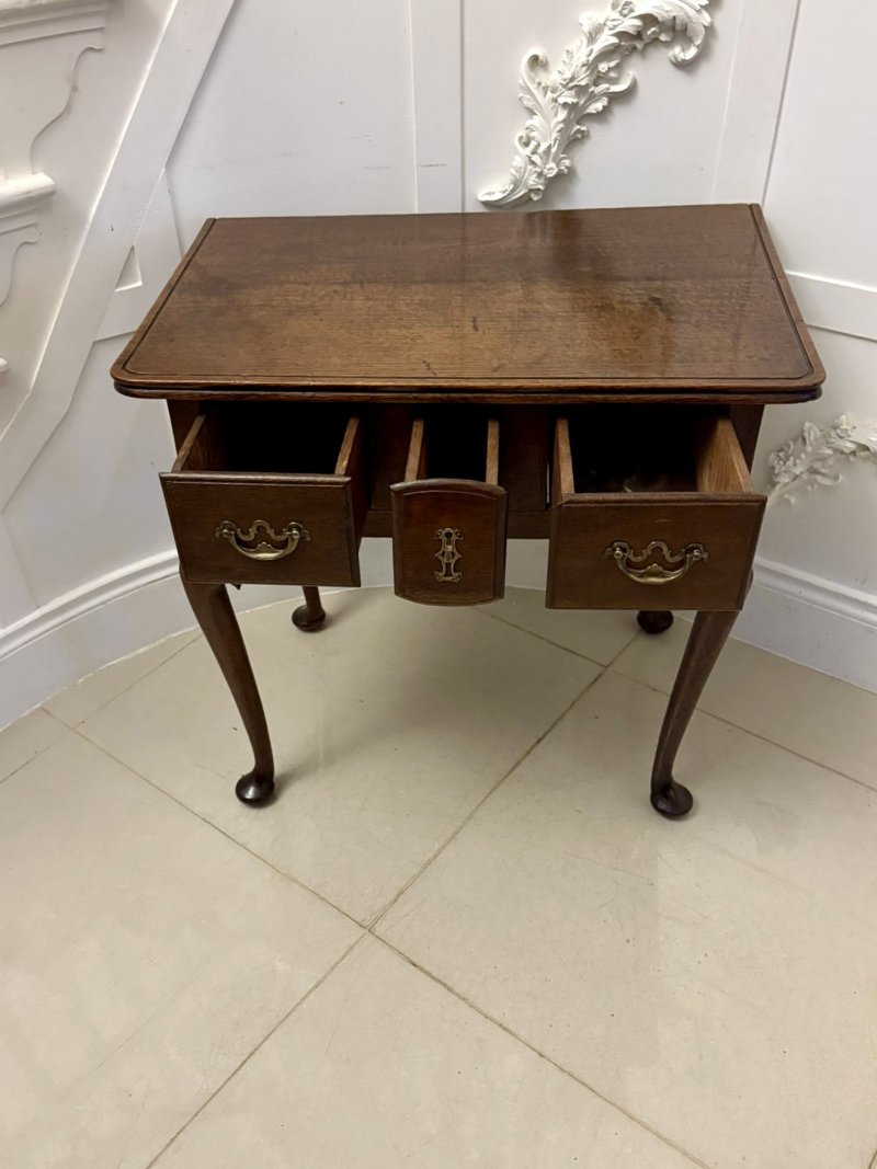 Quality Antique Victorian Georgian-Style Oak Lowboy/Table